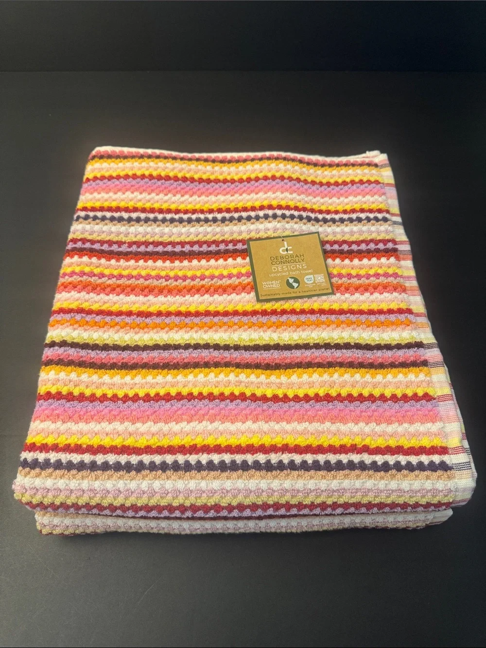 2pc Deborah Connolly Designs Striped Bath Towel Set - Multi